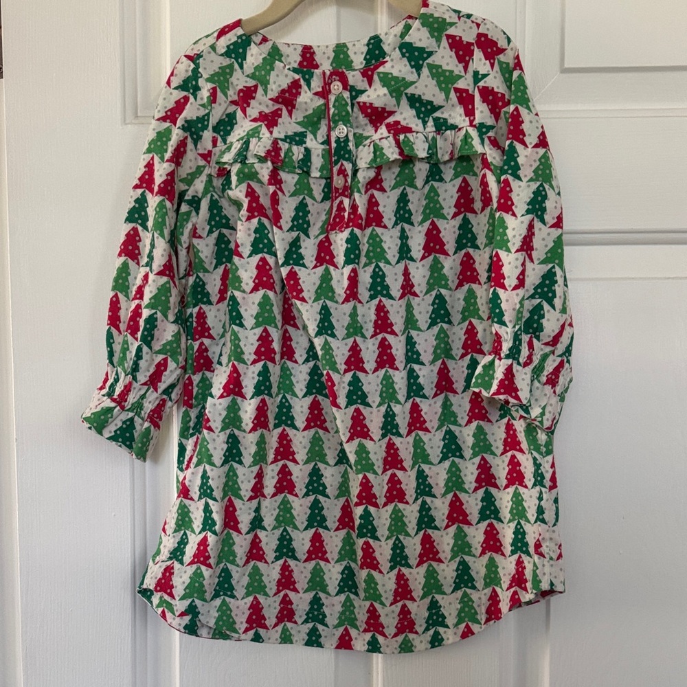 Festive Tree Patterned Dress - J Crew